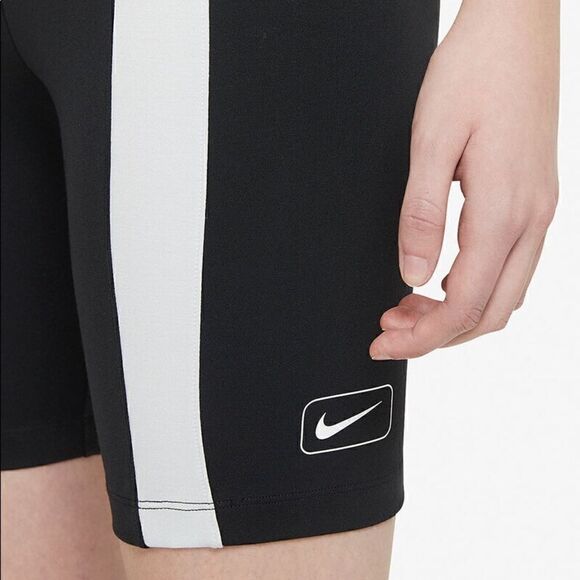 Nike Sportswear NSW Street Bike Compression Shorts Tights Black White Women's S - Picture 2 of 13